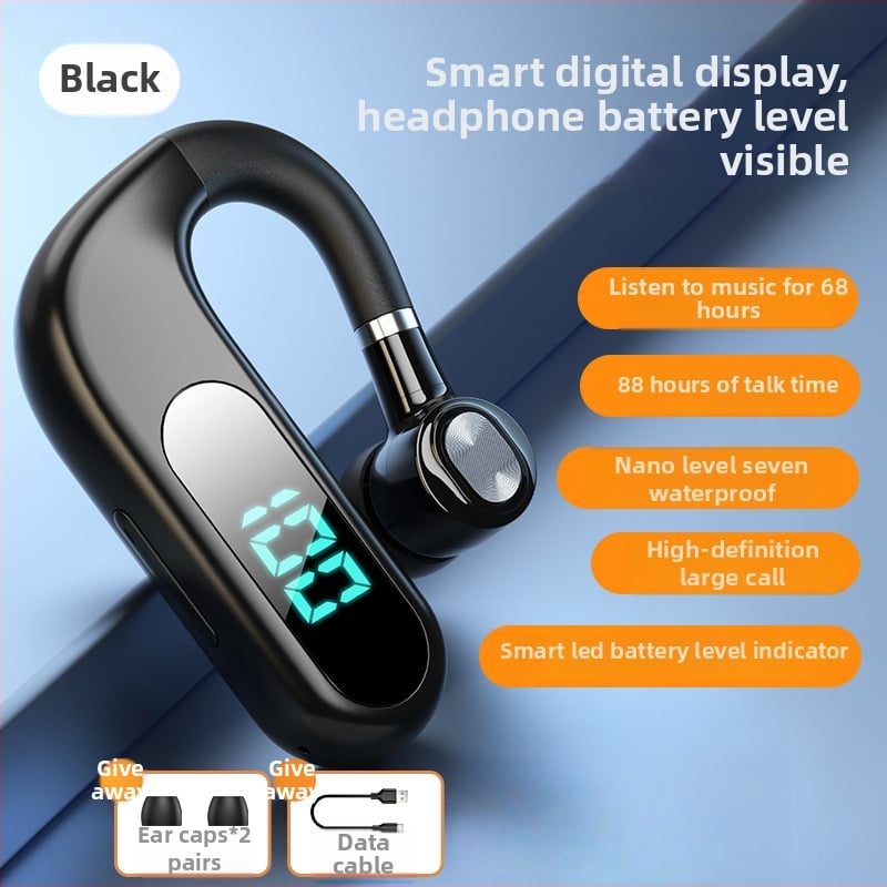 Bluetooth ausu klausule ar ausu āķi, stereo, Huawei čipsets, Bluetooth 2.0, līdz 4 stundām darbības laiks