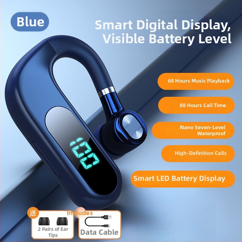 Bluetooth ausu klausule ar ausu āķi, stereo, Huawei čipsets, Bluetooth 2.0, līdz 4 stundām darbības laiks