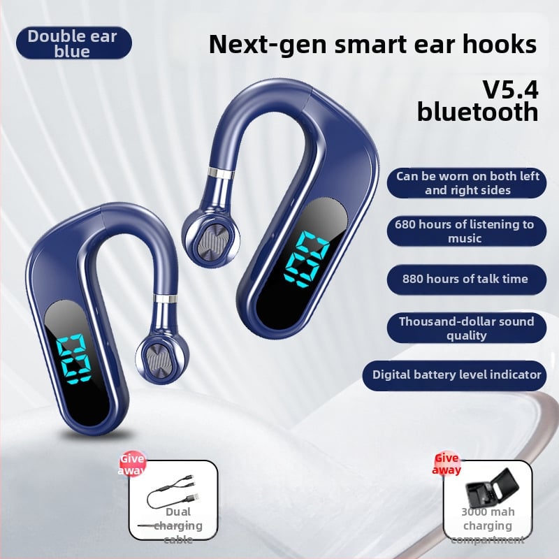 Bluetooth ausu klausule ar ausu āķi, stereo, Huawei čipsets, Bluetooth 2.0, līdz 4 stundām darbības laiks