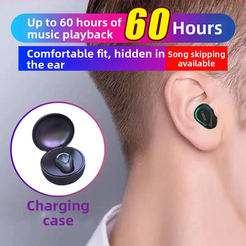 Sisekõrv Bluetooth kõrvaklapp — mono, IPX4, Bluetooth 5.3, 5 m ulatus, tööaeg üle 8 tunni