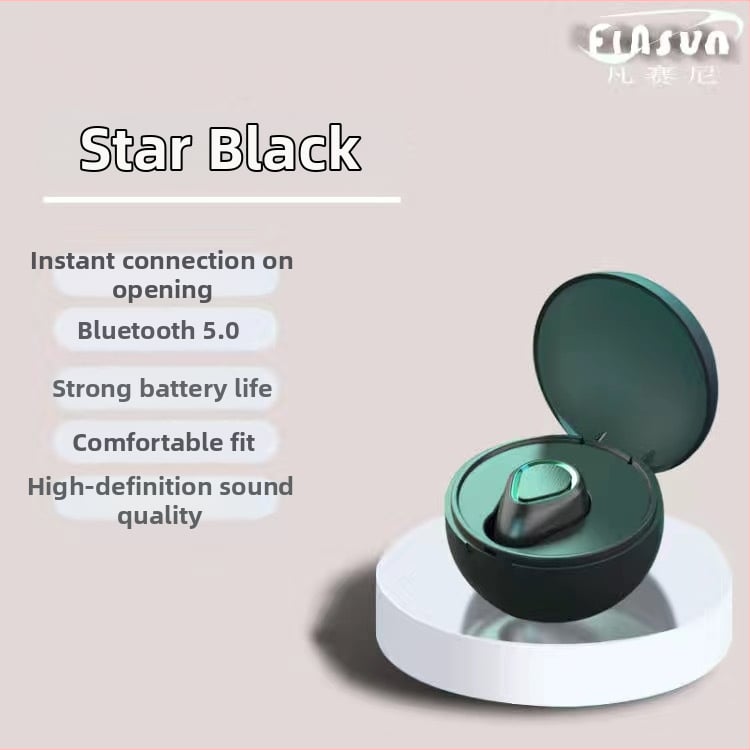 Sisekõrv Bluetooth kõrvaklapp — mono, IPX4, Bluetooth 5.3, 5 m ulatus, tööaeg üle 8 tunni