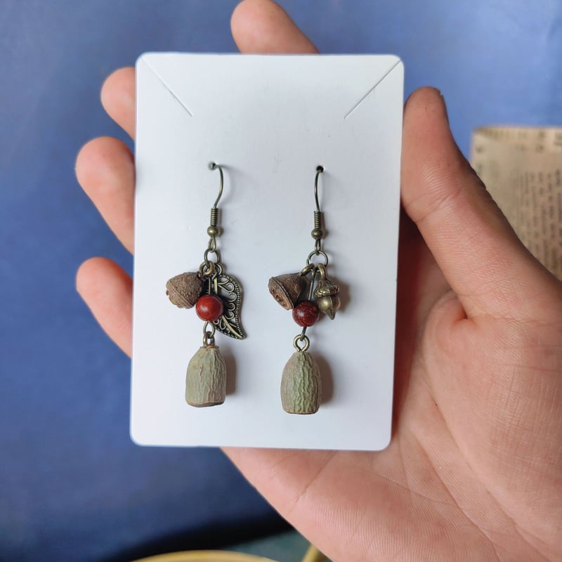 Обеци от сплав със електроплакирано покритие, медени ушни шипове, пасторален стил, Пролет 2025