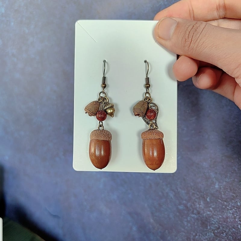 Обеци от сплав със електроплакирано покритие, медени ушни шипове, пасторален стил, Пролет 2025