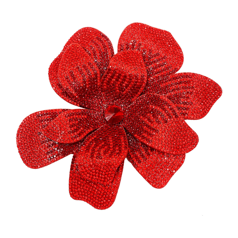 Virág alakú corsage rhinestone bevéssel, uniszex divat kiegészítő, Xincai, Nyár 2025