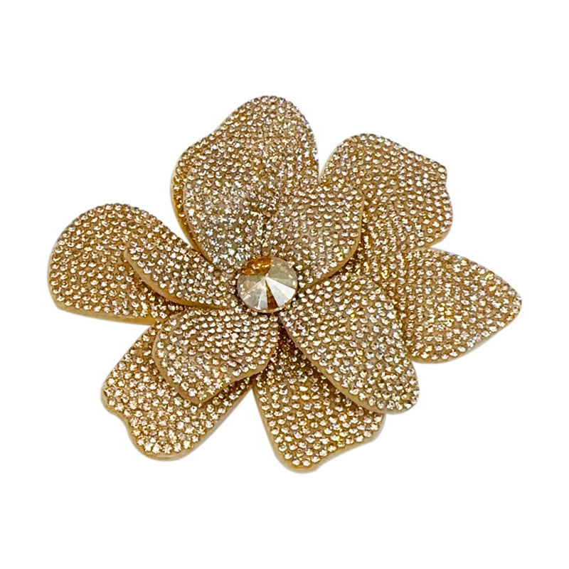 Virág alakú corsage rhinestone bevéssel, uniszex divat kiegészítő, Xincai, Nyár 2025