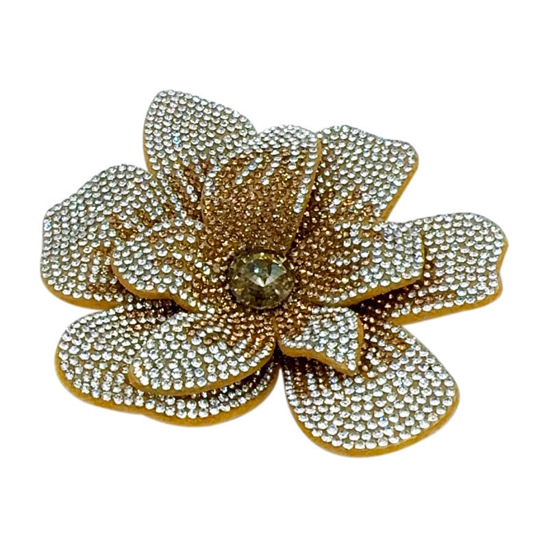 Virág alakú corsage rhinestone bevéssel, uniszex divat kiegészítő, Xincai, Nyár 2025