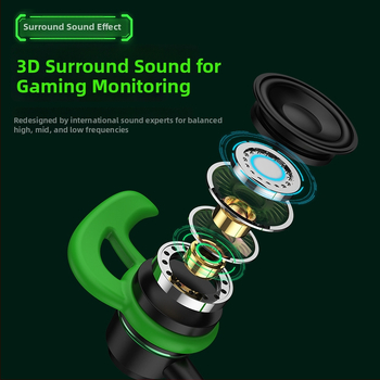 ACZ G4 in-ear spēļu austiņas, vadu, 3,5 mm L-veida spraudnis, mikrofons, 20–2000 Hz