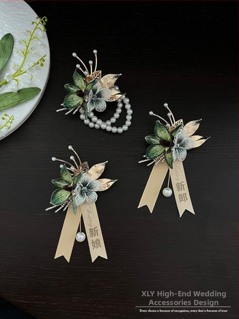 Miško stiliaus magnetinis korsage jaunikiui ir nuotakai, asmeninė dovana, tinkama Kalėdoms ir įsikūrimui