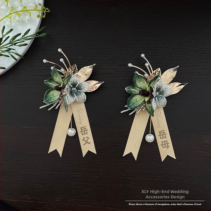 Miško stiliaus magnetinis korsage jaunikiui ir nuotakai, asmeninė dovana, tinkama Kalėdoms ir įsikūrimui