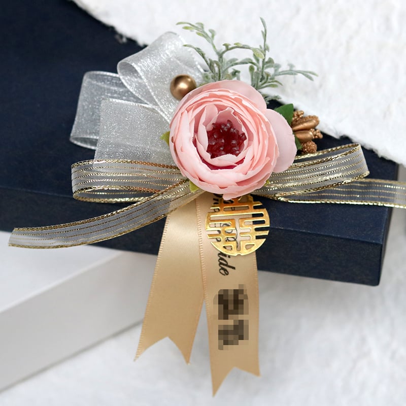 Esküvői brooch készlet menyasszony és vőlegény részére, koszorúslányok, tanúk, szülők és család – teljes készlet