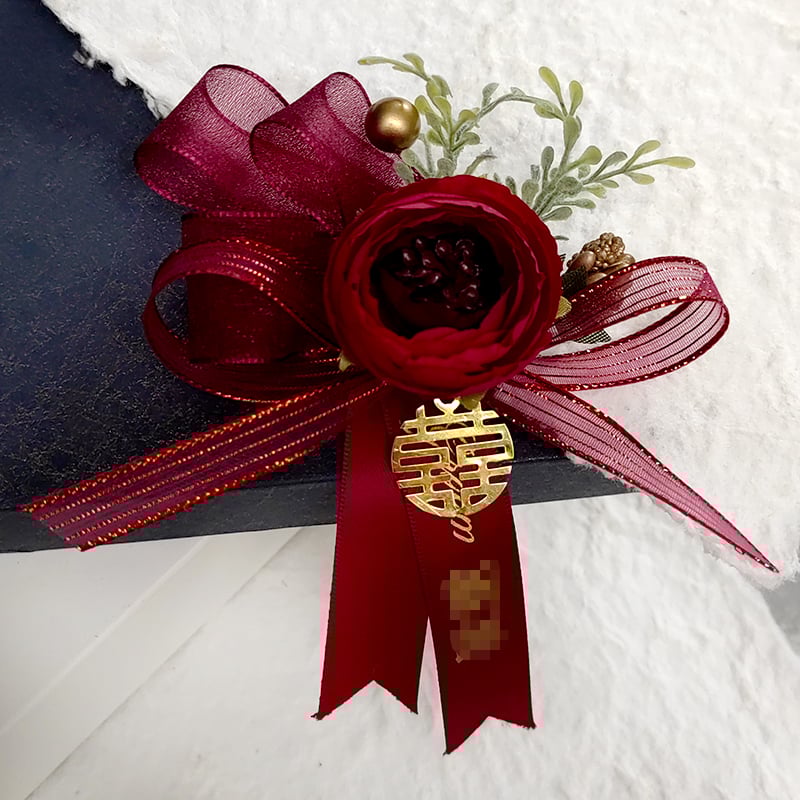 Esküvői brooch készlet menyasszony és vőlegény részére, koszorúslányok, tanúk, szülők és család – teljes készlet