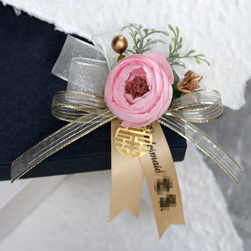 Esküvői brooch készlet menyasszony és vőlegény részére, koszorúslányok, tanúk, szülők és család – teljes készlet