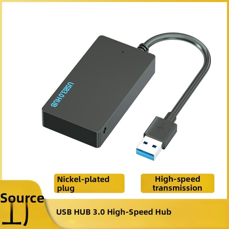 USB 3.0 hub, 4 priključka, proširenje 1–4, napajanje preko USB, kabel dužine 10 cm, prijenos 5DBps