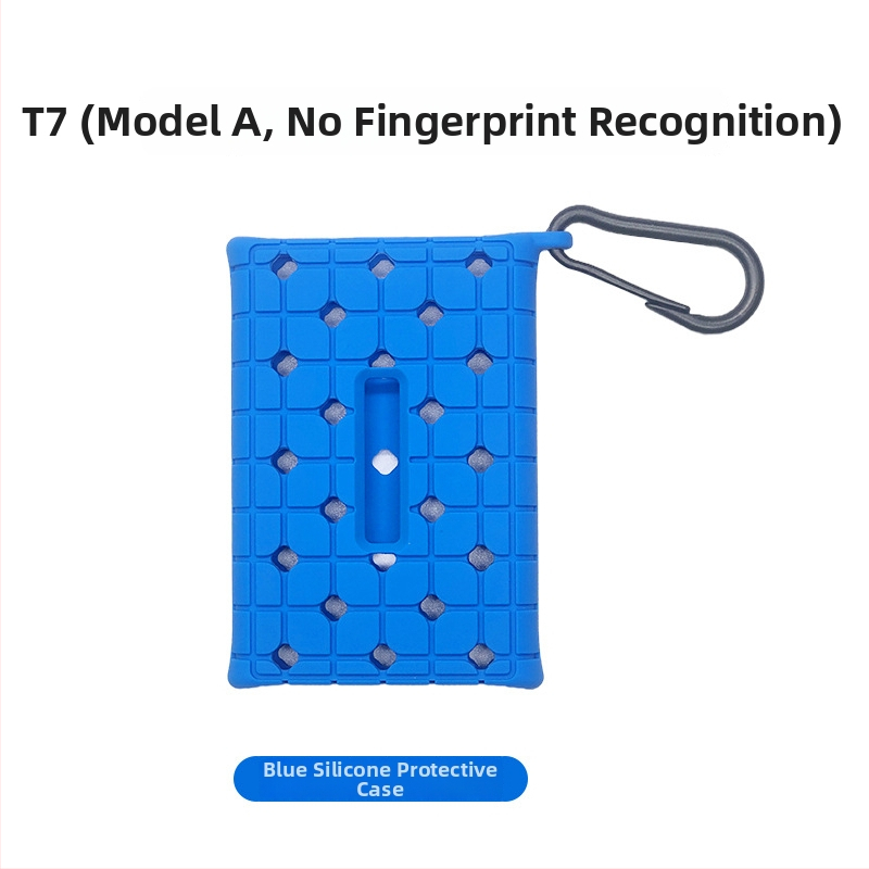 Silīkona aizsargkorpuss Samsung T7/T7 Touch/T9 – kritiena izturība un siltuma izkliede, ar karabīnu, pielāgojams logotips un iepakojums