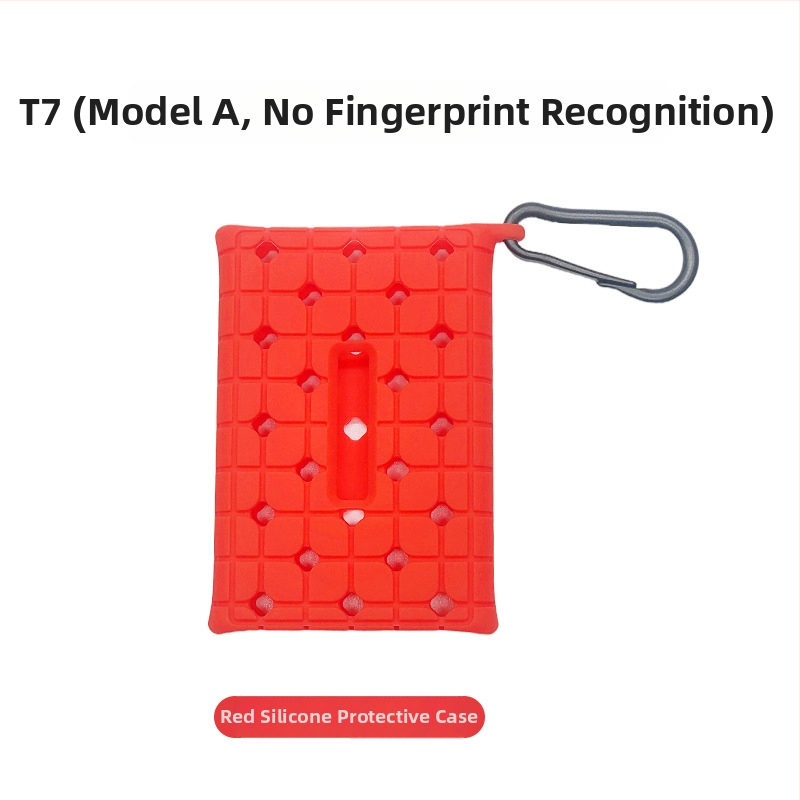 Silīkona aizsargkorpuss Samsung T7/T7 Touch/T9 – kritiena izturība un siltuma izkliede, ar karabīnu, pielāgojams logotips un iepakojums