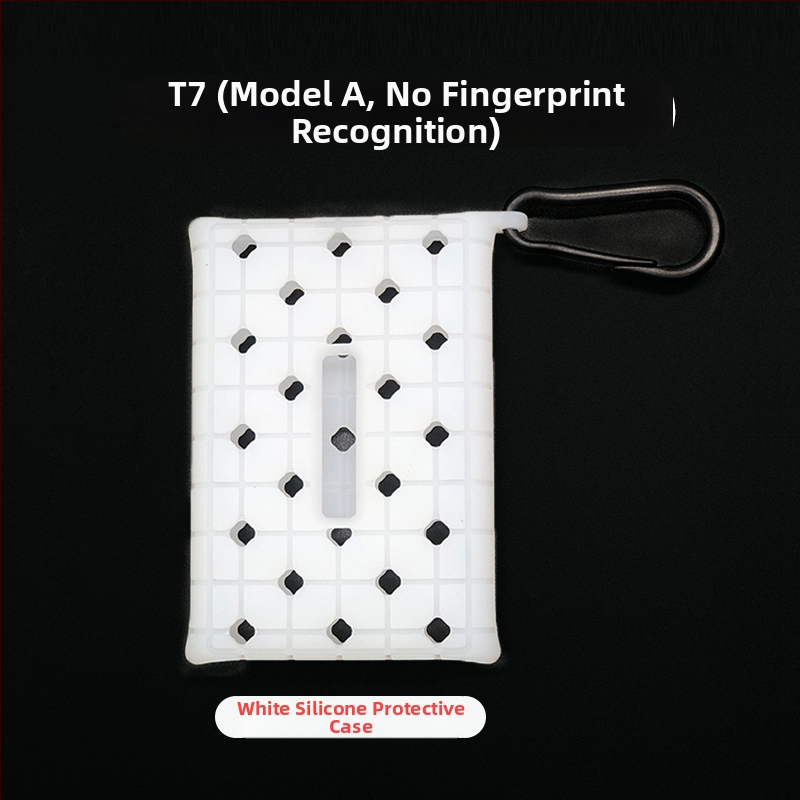 Silīkona aizsargkorpuss Samsung T7/T7 Touch/T9 – kritiena izturība un siltuma izkliede, ar karabīnu, pielāgojams logotips un iepakojums