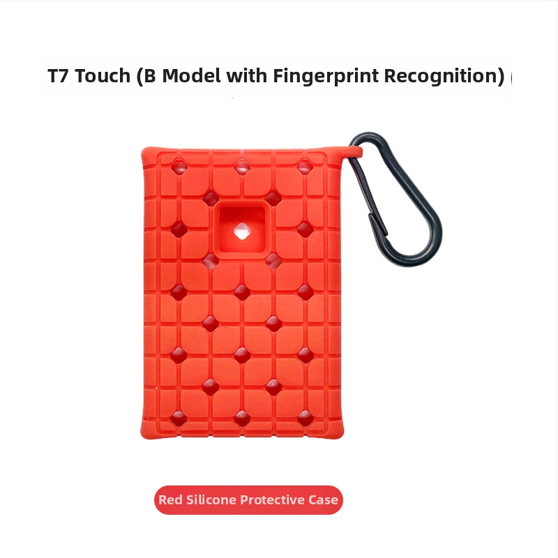 Silīkona aizsargkorpuss Samsung T7/T7 Touch/T9 – kritiena izturība un siltuma izkliede, ar karabīnu, pielāgojams logotips un iepakojums