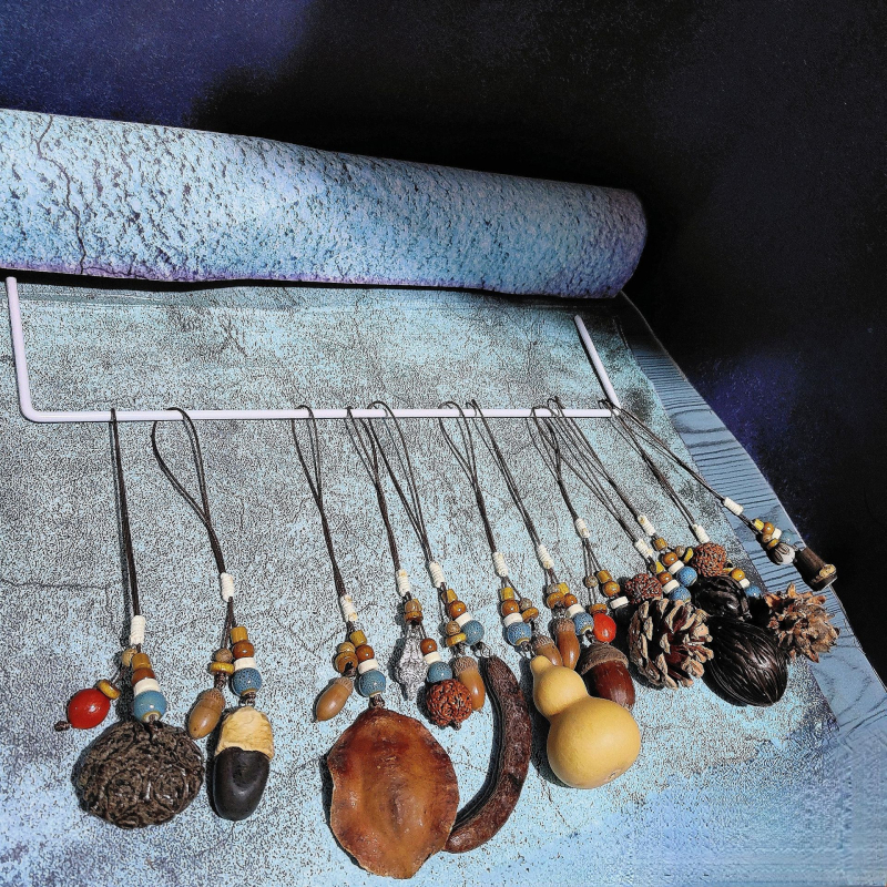 Privjesak za telefon i ključeve – nehrđajući čelik, ručno pleteno, proljeće 2025, prirodni stil, auto ukrasi