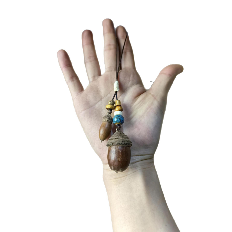 Privjesak za telefon i ključeve – nehrđajući čelik, ručno pleteno, proljeće 2025, prirodni stil, auto ukrasi