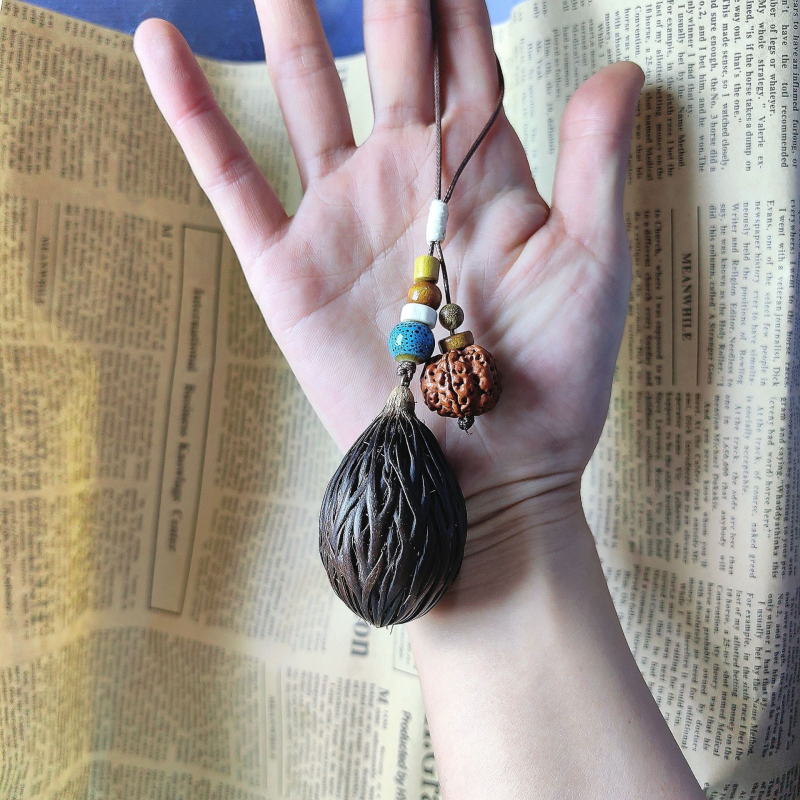 Privjesak za telefon i ključeve – nehrđajući čelik, ručno pleteno, proljeće 2025, prirodni stil, auto ukrasi