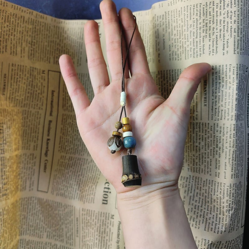 Privjesak za telefon i ključeve – nehrđajući čelik, ručno pleteno, proljeće 2025, prirodni stil, auto ukrasi