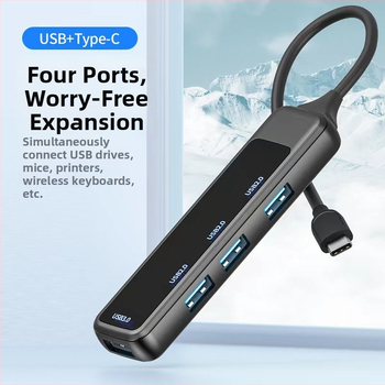 H-388 USB proširivački dock s vanjskim napajanjem, USB 3.0 hub, 1–4 priključka, Type-C čitač kartica