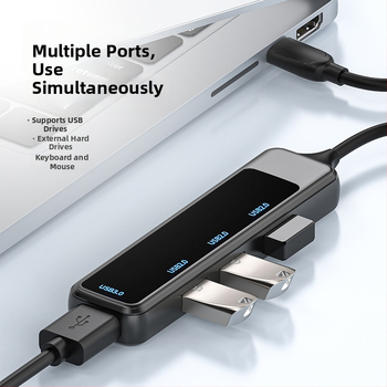 H-388 USB proširivački dock s vanjskim napajanjem, USB 3.0 hub, 1–4 priključka, Type-C čitač kartica