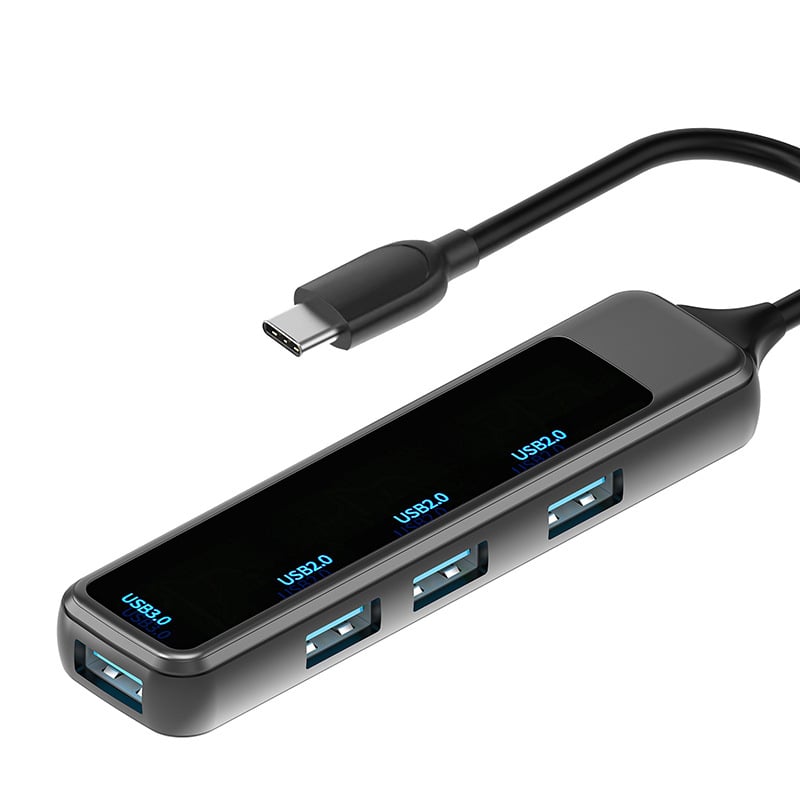 H-388 USB proširivački dock s vanjskim napajanjem, USB 3.0 hub, 1–4 priključka, Type-C čitač kartica