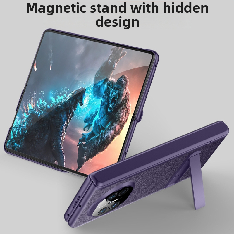 Huawei Mate X5 flip korpuss no mākslīgās ādas, minimālistisks biznesa stils, mākslīgā āda, elektroplatinga apdare, triecienizturīgs, pret kritieniem, siltuma vadīšana