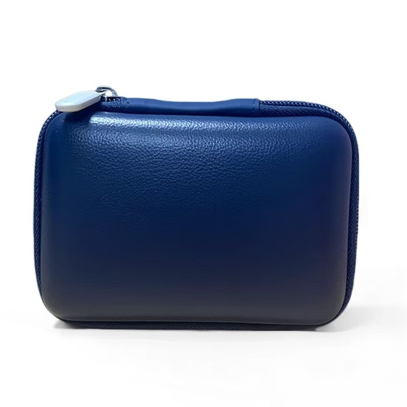 Portatīvā ārējā cietā diska soma, PU āda, EVA karstās presēšanas konstrukcija, izturīga pret triecieniem un putekļiem, datu kabelu uzglabāšanas kastīte