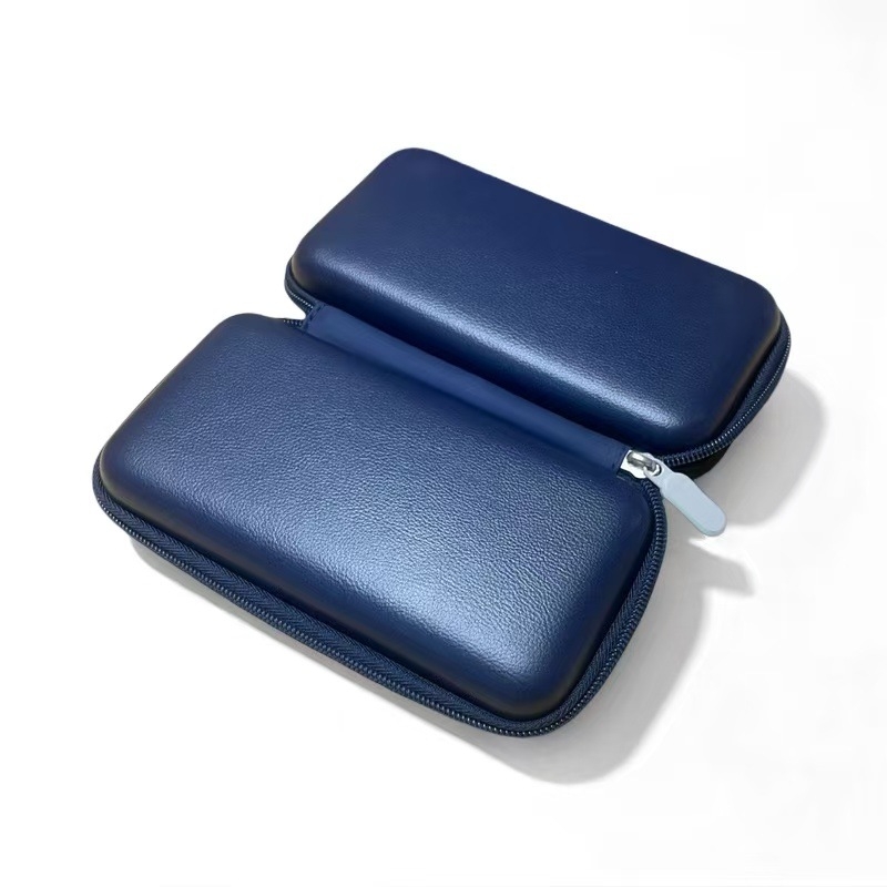 Portatīvā ārējā cietā diska soma, PU āda, EVA karstās presēšanas konstrukcija, izturīga pret triecieniem un putekļiem, datu kabelu uzglabāšanas kastīte