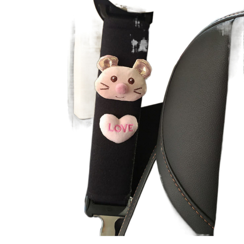 Κάλυμμα ώμου ζώνης αυτοκινήτου - Μαλακό φλάνελ, Χαριτωμένο σχέδιο κινούμενου σχεδίου, Unisex, Χωρίς εξατομίκευση