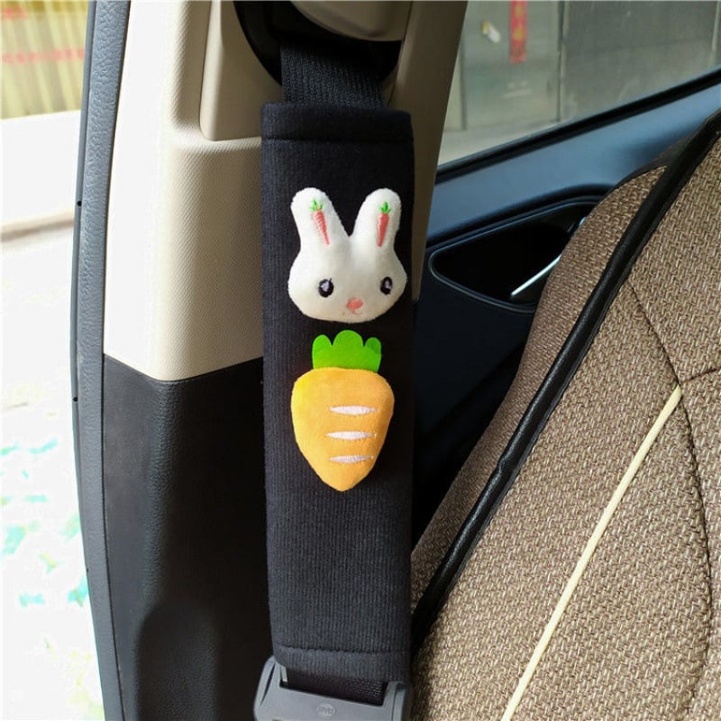 Κάλυμμα ώμου ζώνης αυτοκινήτου - Μαλακό φλάνελ, Χαριτωμένο σχέδιο κινούμενου σχεδίου, Unisex, Χωρίς εξατομίκευση