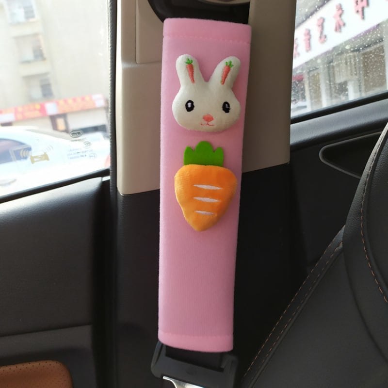 Κάλυμμα ώμου ζώνης αυτοκινήτου - Μαλακό φλάνελ, Χαριτωμένο σχέδιο κινούμενου σχεδίου, Unisex, Χωρίς εξατομίκευση