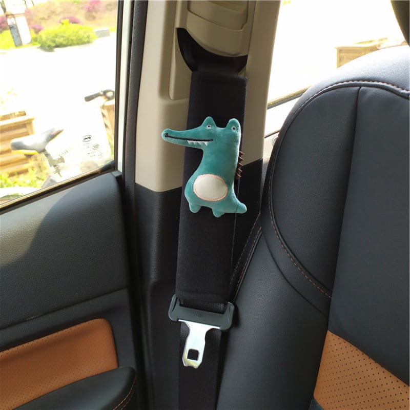 Κάλυμμα ώμου ζώνης αυτοκινήτου - Μαλακό φλάνελ, Χαριτωμένο σχέδιο κινούμενου σχεδίου, Unisex, Χωρίς εξατομίκευση