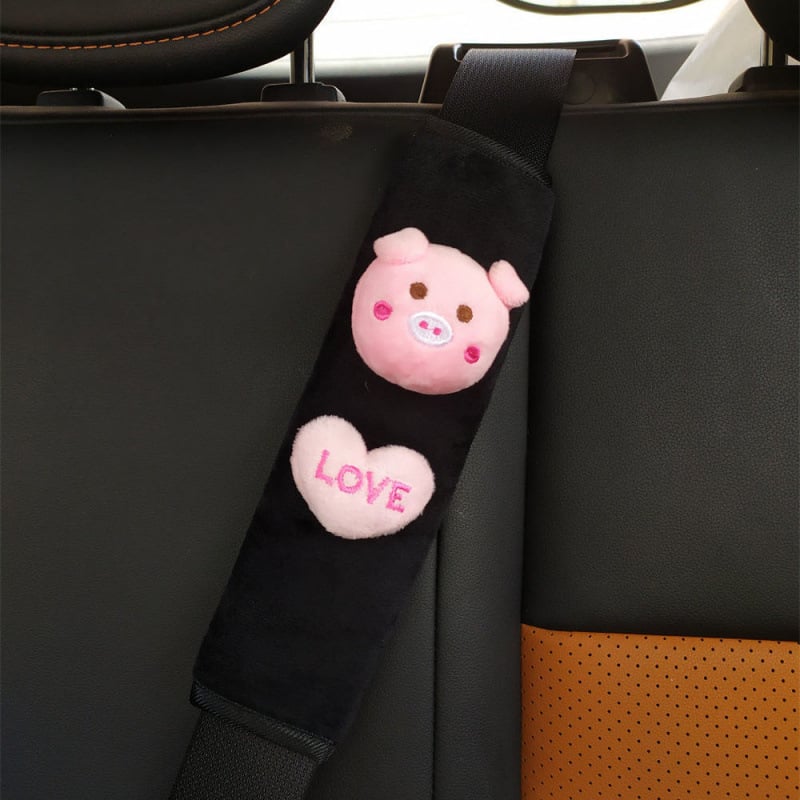 Κάλυμμα ώμου ζώνης αυτοκινήτου - Μαλακό φλάνελ, Χαριτωμένο σχέδιο κινούμενου σχεδίου, Unisex, Χωρίς εξατομίκευση