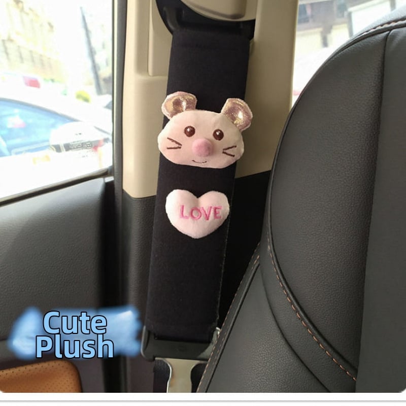 Κάλυμμα ώμου ζώνης αυτοκινήτου - Μαλακό φλάνελ, Χαριτωμένο σχέδιο κινούμενου σχεδίου, Unisex, Χωρίς εξατομίκευση