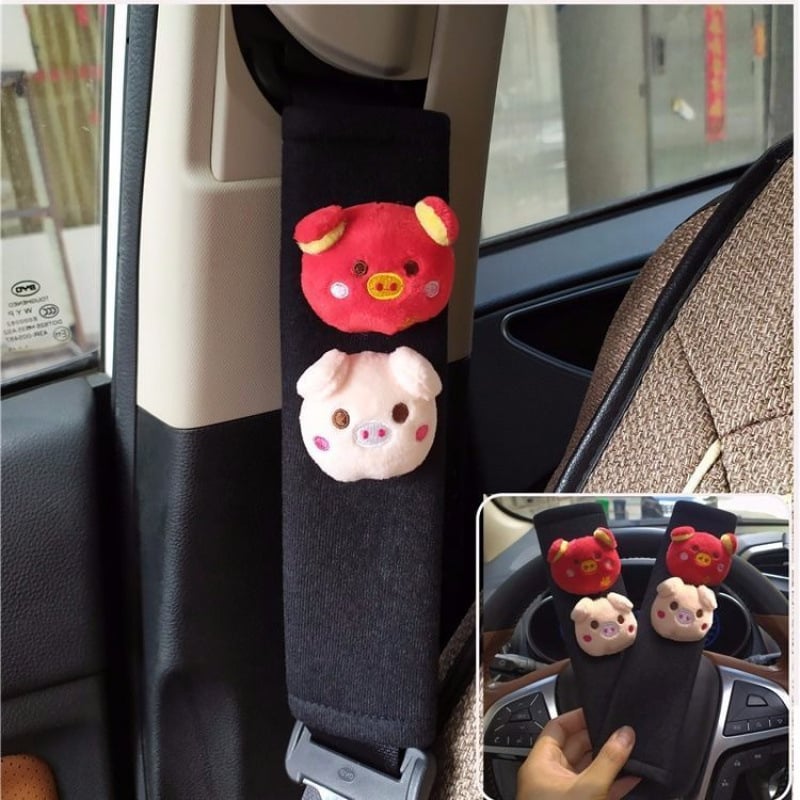 Κάλυμμα ώμου ζώνης αυτοκινήτου - Μαλακό φλάνελ, Χαριτωμένο σχέδιο κινούμενου σχεδίου, Unisex, Χωρίς εξατομίκευση