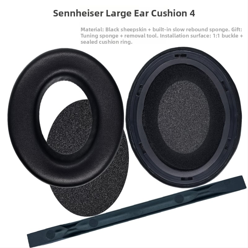 Ādas ausu spilventiņu vāciņi Sennheiser Momentum ausīm (1.–4. paaudze) – kazas āda, slīpi malas