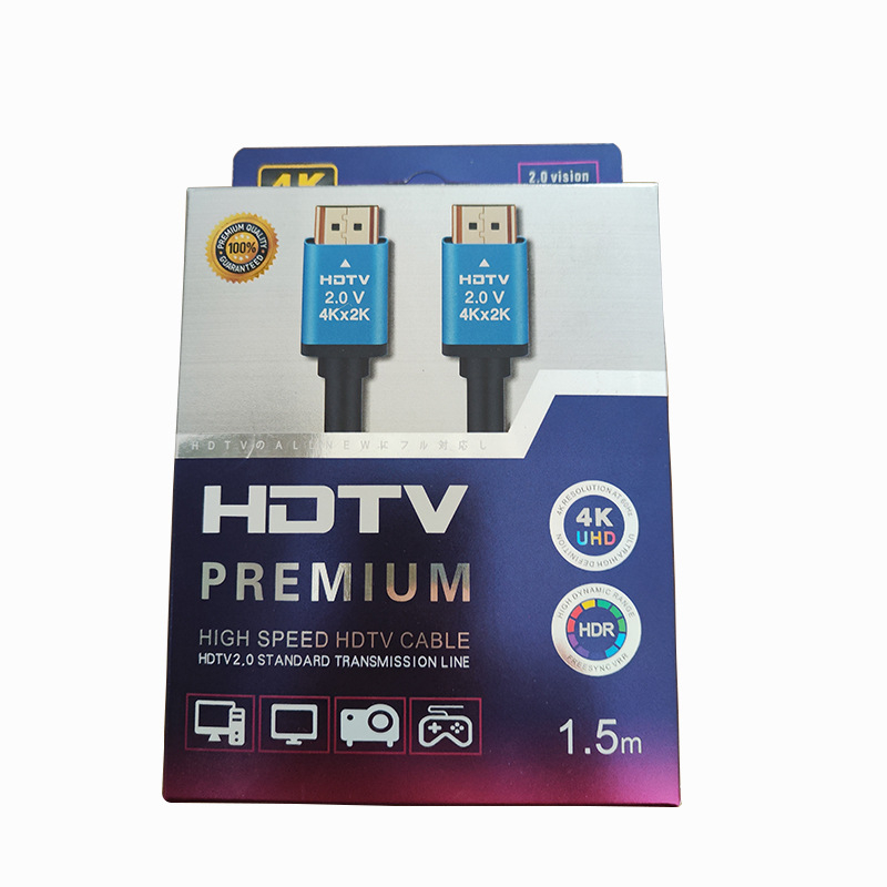 HD-DTV interface kábel pre PC, 4K2K pri 60 Hz, meď bez oxidu, zlaté konektory, šasi z hliníkovej zliatiny, 19+1 jadier