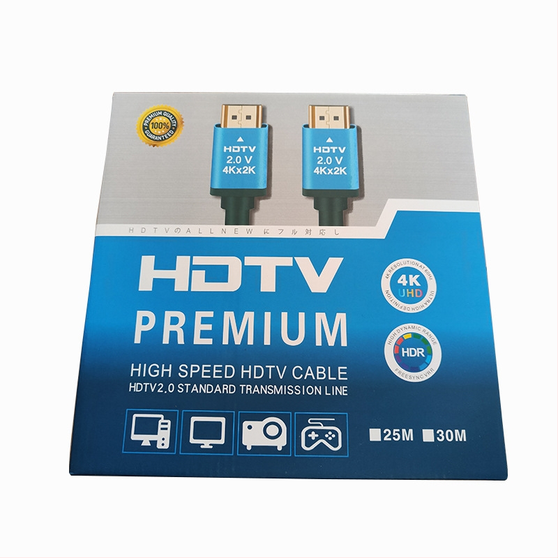 HD-DTV interface kábel pre PC, 4K2K pri 60 Hz, meď bez oxidu, zlaté konektory, šasi z hliníkovej zliatiny, 19+1 jadier