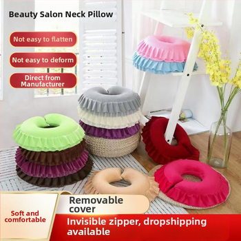 Perna în formă de U din latex pentru adulți, utilizare de o singură persoană, umplere 70% latex, susținere cervicală pentru dormit pe o parte