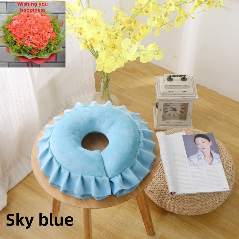 Perna în formă de U din latex pentru adulți, utilizare de o singură persoană, umplere 70% latex, susținere cervicală pentru dormit pe o parte