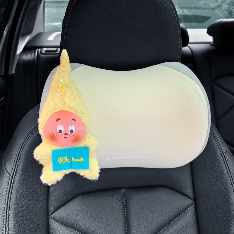 Автомобилна възглавничка за врата с паметна пяна, външен изкуствен плюш, универсална съвместимост, всесезонен пълнител от синтетични влакна, стил карикатура