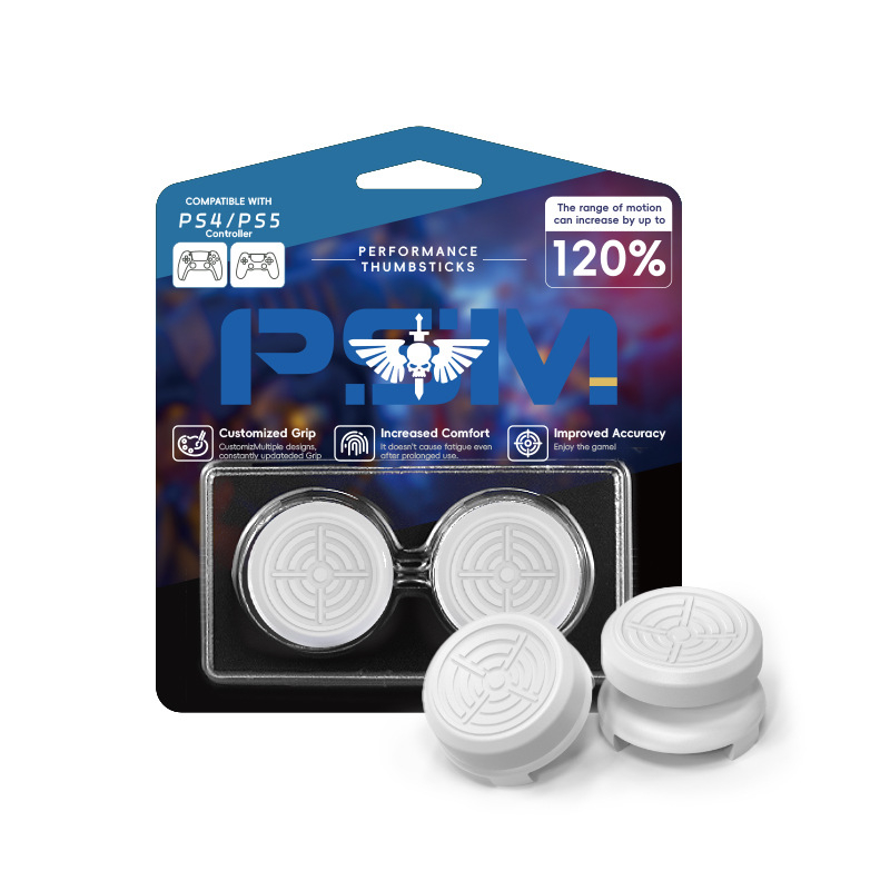 Capete de ridicare joystick PS4/PS5 – Silicona/ABS, Antiderapant, 15 mm și 10 mm, set de 2, 15 g