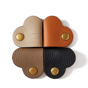 Навивател за кабел за данни – кожа от първи слой, Love тип, минималистичен стил, модел 6938