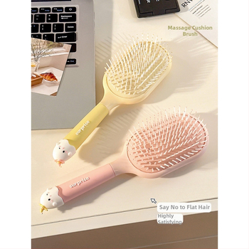 Pieptene portabil anti-static cu pernă de aer pentru păr creț la femei