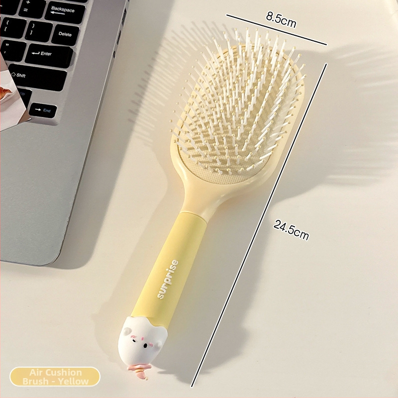 Pieptene portabil anti-static cu pernă de aer pentru păr creț la femei