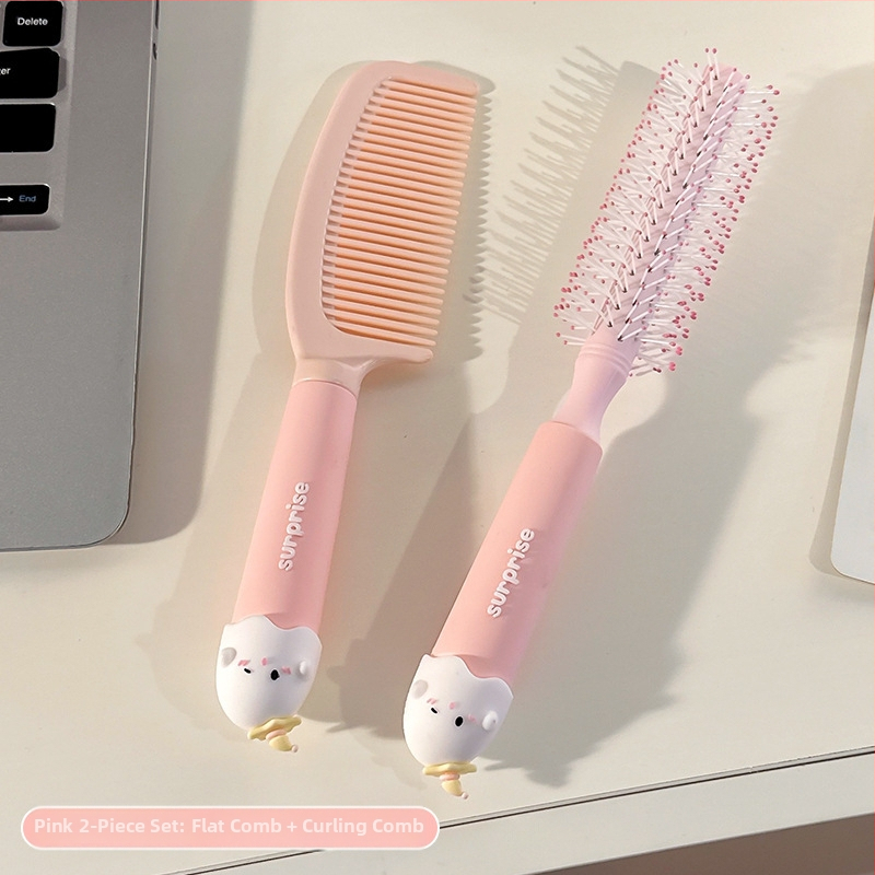 Pieptene portabil anti-static cu pernă de aer pentru păr creț la femei