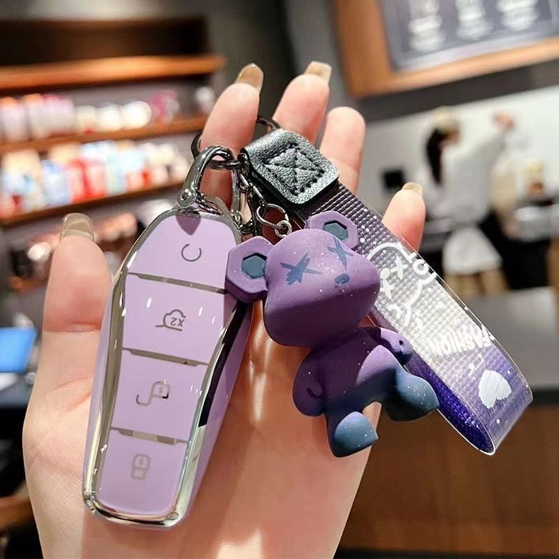 Kućište ključa BYD kompatibilno s Dolphin, Ocean, Leopard, Song Plus, Qin, DM-i, Han EV, Yuan Pro; Materijal TPU; Stil Trend; Personalizacija dostupna